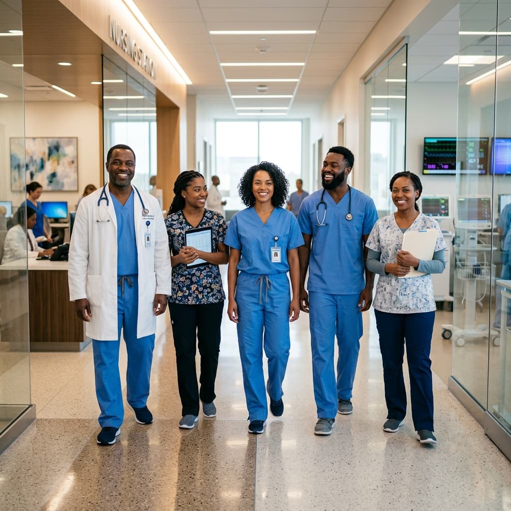Modern hospital staff